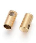 Ion Plating(IP) 304 Stainless Steel Cord Ends, End Caps, Column, Golden Ion Plating(IP) 304 Stainless Steel Cord Ends, End Caps, Column, Golden