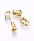 Ion Plating(IP) 304 Stainless Steel Snap on Bails, Golden 7x5mm Ion Plating(IP) 304 Stainless Steel Snap on Bails, Golden 7x5mm