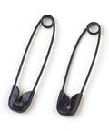 BLACK Iron Safety Pins, 7mm wide, 30mm long, 2mm thick, pin: 0.7mm Iron Safety Pins, 7mm wide, 30mm long, 2mm thick, pin: 0.7mm