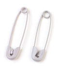 LT.GREY (SP8288-E14) Iron Safety Pins, 7mm wide, 30mm long, 2mm thick, pin: 0.7mm Iron Safety Pins, 7mm wide, 30mm long, 2mm thick, pin: 0.7mm