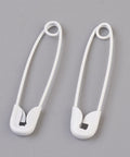 WHITE Iron Safety Pins, 7mm wide, 30mm long, 2mm thick, pin: 0.7mm Iron Safety Pins, 7mm wide, 30mm long, 2mm thick, pin: 0.7mm