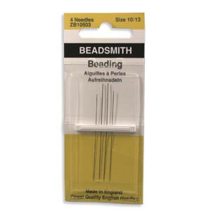 John James Beading Needles 10-13, 2-#10 1-#12 1-#13 NEEDLES BEADING 10/13 2/#10 1/#12 1/#13
