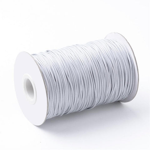 Korean Wax Polyester Cords, LIGHT GREY Size: about 2mm thick; Korean Wax Polyester Cords, LIGHT GREY  Size: about 2mm thick; about 100yards/roll