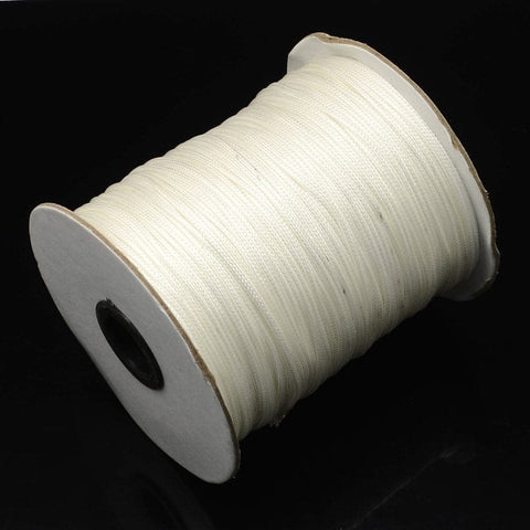 Korean Wax Polyester Cords, WHITE Size: about 2mm Korean Wax Polyester Cords, Black Size: about 2mm thick; about 100yards/roll