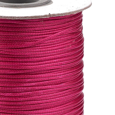 MED. VIOLET RED Korean Waxed Polyester Cord, 1mm Korean Waxed Polyester Cord, 1mm