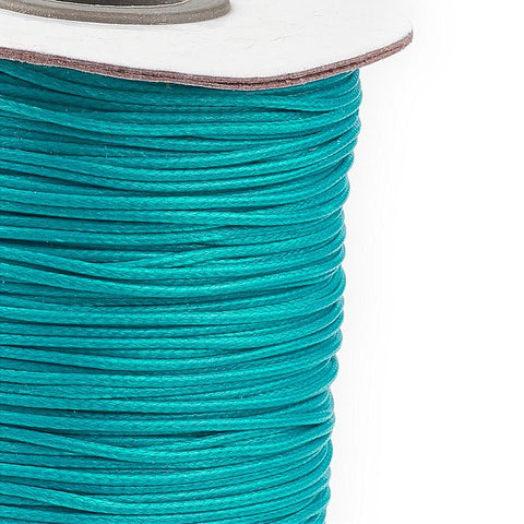 DARK TURQUOISE Korean Waxed Polyester Cord, 1mm Korean Waxed Polyester Cord, 1mm