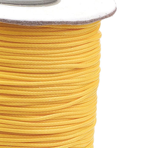 YELLOW GOLD (WC-A155) Korean Waxed Polyester Cord, 1mm Korean Waxed Polyester Cord, 1mm