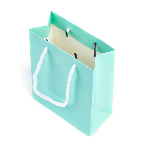 Kraft Paper Bags, with Handles, Gift Bags, Aquamarine 12x16cm Kraft Paper Bags, with Handles, Gift Bags, Aquamarine 12x16cm
