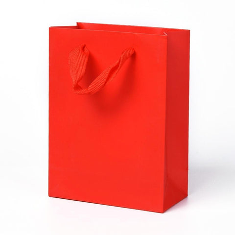Kraft Paper Bags, with Handles, Rectangle, Red 12X16CM Kraft Paper Bags, with Handles, Rectangle, Red 12X16CM
