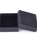 Kraft Paper Cardboard Jewelry Boxes, Ring/Earring Box, Square, Black Kraft Paper Cardboard Jewelry Boxes, Ring/Earring Box, Square, Black