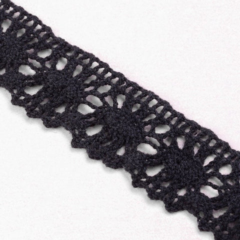 Lace thread black 26mm 5m roll (LR4318) Lace therad black 26mm