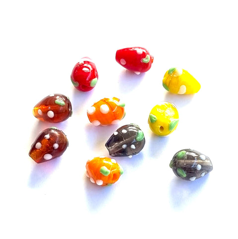 Lampwork 3D Strawberry Beads, Mixed Color 13~16mm Lampwork 3D Strawberry Beads, Mixed Color 13~16mm