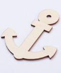 Large Wooden Anchor Pendants, 79mm Large Wooden Anchor Pendants, 79mm