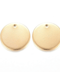 LASER ENGRAVE 304 Stainless Steel Charms, Flat Round, Golden 15mm LASER ENGRAVE 304 Stainless Steel Charms, Flat Round, Golden 15mm