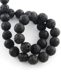 (LB4297) Natural Lava Beads black 8mm Natural Lava beads Black 8mm