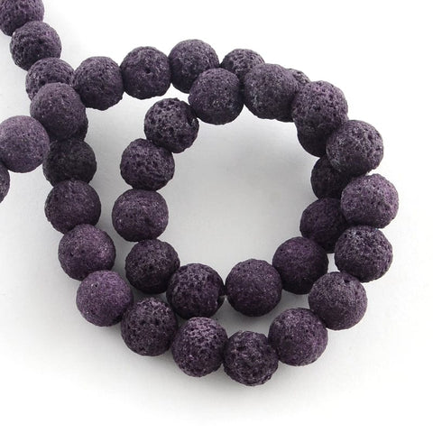 (LB4572) Synthetical Lava Gemstone Bead Strands 8MM ​​Synthetical Lava Gemstone Bead Strands