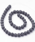 (LB5213) Natural Lava Bead Strands, Round,  Size: about 6mm Natural Lava Bead Strands, Round,  Size: about 6mm in diameter, hole: 1mm, about 62pcs/stand, 15.5".