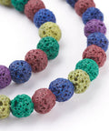 (LB6359A) Natural Lava Beads Strands, Dyed, Round, Colorfult 6mm, hole: 1mm Natural Lava Beads Strands, Dyed, Round, Colorful Size: about 6mm in diameter, hole: 1mm, 66pcs/strand
