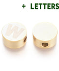 (LE7908X) 304 Stainless Steel Beads, Flat Round Letter, 10mm (1 PC) (LE7908X) 304 Stainless Steel Beads, Flat Round Letter, 10mm (1 PC)