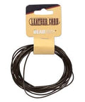 (LEBR15) COW LEATHER CORD BROWN 1MM (5 YARDS) (LEBR15) COW LEATHER CORD BROWN 1MM (5 YARDS)