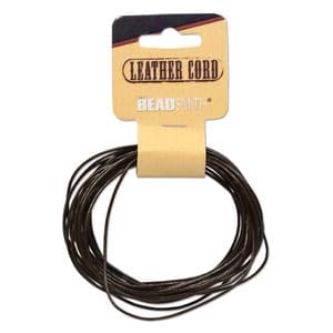 (LEBR15) COW LEATHER CORD BROWN 1MM (5 YARDS) (LEBR15) COW LEATHER CORD BROWN 1MM (5 YARDS)