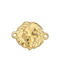 Lion's Head Motif with 2 Rings, 18.5x14.2MM (2 pcs) Lion's Head Motif with 2 Rings, 18.5x14.2MM (2 pcs)