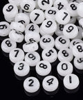 Luminous Acrylic Beads, Flat Round with Number, Creamy White mm in diameter, 3.5~4mm thick, hole: 1.2mm Luminous Acrylic Beads, Flat Round with Number, Creamy White mm in diameter, 3.5~4mm thick, hole: 1.2mm