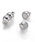 (MC5473) 304 Stainless Steel Magnetic Clasps 304 Stainless Steel Magnetic Clasps, Stainless Steel Color Size: about 8mm wide, 18mm long, hole: 1mm.
