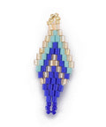 BLUE (ME8315-J06) (ME8315-X) MIYUKI & TOHO Handmade Japanese Seed Beads Links, Loom Pattern, Rhombus, 32.5~33mm (ME8315-X) MIYUKI & TOHO Handmade Japanese Seed Beads Links, Loom Pattern, Rhombus, 32.5~33mm