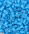 (MHT-0413) MIYUKI HALF TILA BEADS OPAQUE TURQUOISE BLUE (7.1 GRAMS) (MHT-0413) MIYUKI HALF TILA BEADS OPAQUE TURQUOISE BLUE (7.1 GRAMS)