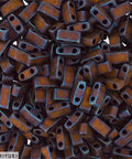 (MHT-2005) MIYUKI HALF TILA BEADS MATTED METALLIC COPPER (7.1 GMS) HALF TILA BEADS MATTED METALLIC COPPER