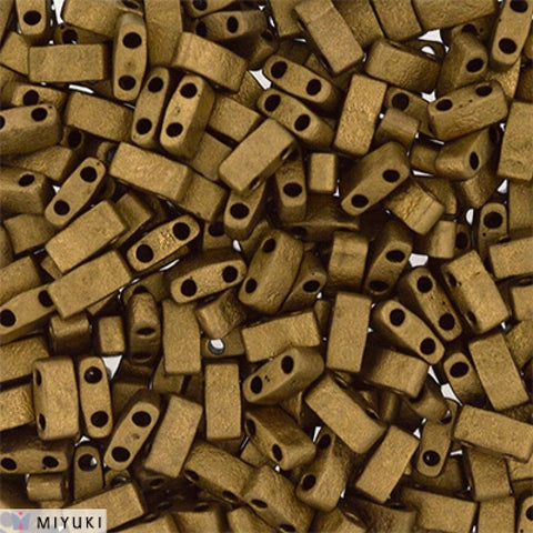 (MHT-2006) HALF TILA BEADS MATTED METALLIC DK.BRONZE (7.1 GMS) HALF TILA BEADS MATTED METALLIC DK.BRONZE