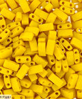 (MHT-2311) MIYUKI HALF TILA BEADS MATTED OPAQUE CANARY (7.1 GMS) (MHT-2311) MIYUKI HALF TILA BEADS MATTED OPAQUE CANARY (7.1 GMS)