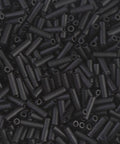 (MB2-0401F) MIYUKI BUGLES #2 - 6 X 1,7 MM BLACK MATTED  (20 GMS) BUGLES #2 - 6 X 1,7 MM BLACK MATTED