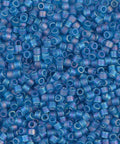 (DBM0862) MIYUKI DELICA 10/0 MATTED TRANSPARENT CAPRI BLUE AB (5 GMS) (DBM0862) MIYUKI DELICA 10/0 MATTED TRANSPARENT CAPRI BLUE AB (5 GMS)