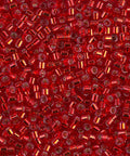 Miyuki Delica 10/0 Dyed Silver Lined Red (5g) DBM0602 DELICA 10/0 DYED SILVER LINED RED