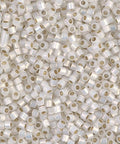 Miyuki Delica 10/0 Gilt Lined White Opal DBM0221 DELICA 10/0 GILT LINED WHITE OPAL