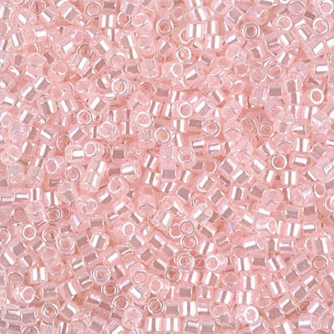 MIYUKI DELICA 10-0 LINED CRYSTAL PALE SALMON (5 GMS) DELICA 10/0 LINED CRYSTAL PALE SALMON