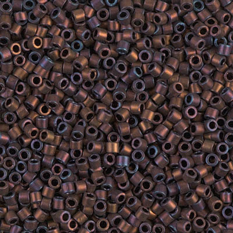 Miyuki Delica 10/0 Metallic Copper Matted DBM0312 Miyuki Delica 10/0 Seed Beads – Matte Metallic Copper (DBM0312) | Japanese Cylinder Beads