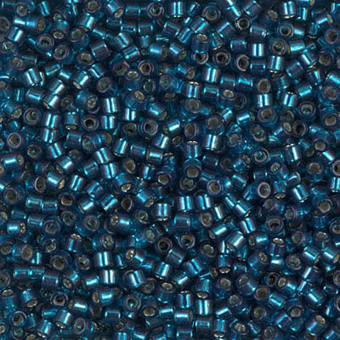 Miyuki Delica 10/0 Silver Lined Blue Zircon Dyed DBM0608 Miyuki Delica 10/0 Silver Lined Blue Zircon Dyed DBM0608