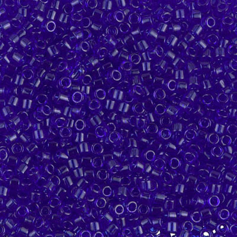 Miyuki Delica 10/0 Transparent Sapphire (10g/50g), (DBM0707) DELICA 10/0 TRANSPARENT SAPPHIRE