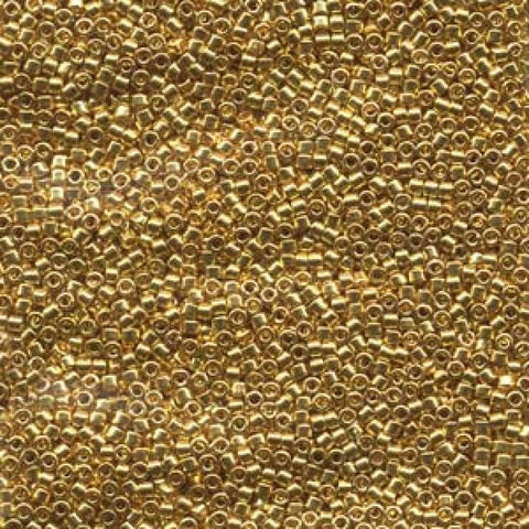 Miyuki Delica 11/0 24KT Gold Plated, DB0031 DELICA 11/0 24KT GOLD PLATED