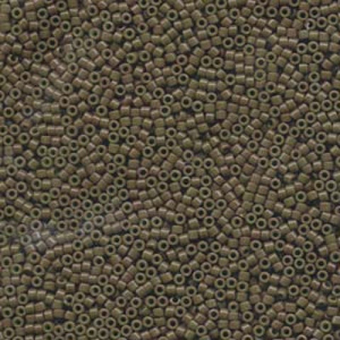 Miyuki Delica 11/0 Dyed Opaque Olive, DB0657 DELICA 11/0 DYED OPAQUE OLIVE