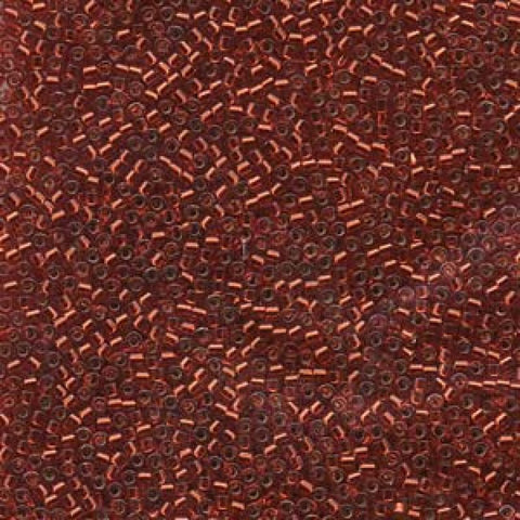 Miyuki Delica 11/0 Lined Burnt Orange Dyed, DB0603 Miyuki Delica 11/0 Lined Burnt Orange Dyed, DB0603