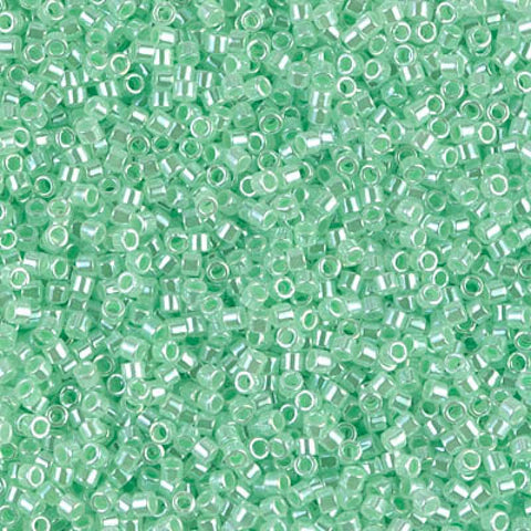 Miyuki Delica 11/0 Lined Crystal LT.Green Luster DB0237 Miyuki Delica 11/0 Lined Crystal LT.Green Luster DB0237