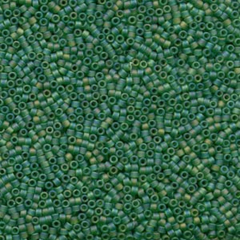 Miyuki Delica 11-0 Lt. Green AB Matted, 0858 Miyuki Delica 11/0 Lt. Green AB matted (DB-858)