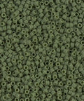 Miyuki Delica 11/0 Matted Opaque Avocado, DB1585 Miyuki Delica 11/0 Matted Opaque Avocado, DB1585