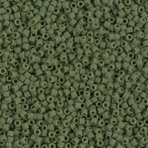 Miyuki Delica 11/0 Matted Opaque Avocado, DB1585 Miyuki Delica 11/0 Matted Opaque Avocado, DB1585
