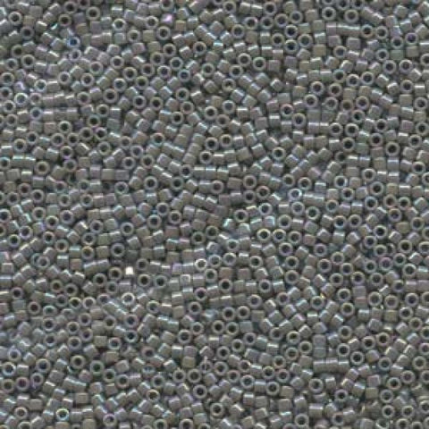 Miyuki Delica 11/0 Opaque Grey AB DB0168 Miyuki Delica 11/0 Opaque Grey AB (DB-168)