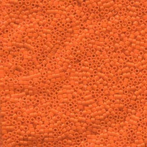 Miyuki Delica 11/0 Opaque Orange, DB0722 Miyuki Delica 11/0 Opaque Orange, DB0722